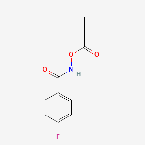 molecular formula C12H14FNO3 B2942917 4-fluoro-N-(pivaloyloxy)benzamide CAS No. 400076-38-2