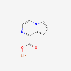 molecular formula C8H5LiN2O2 B2942923 锂；吡咯并[1,2-a]吡嗪-1-羧酸盐 CAS No. 2551115-88-7