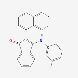 molecular formula C25H16FNO B2942926 3-((3-Fluorophenyl)amino)-2-naphthylinden-1-one CAS No. 1024474-09-6