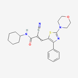 2-cyano-N-cyclohexyl-3-[2-(morpholin-4-yl)-4-phenyl-1,3-thiazol-5-yl]prop-2-enamide