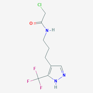 2-Chloro-N-[3-[5-(trifluoromethyl)-1H-pyrazol-4-yl]propyl]acetamide