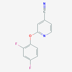 molecular formula C12H6F2N2O B2942940 2-(2,4-Difluorophenoxy)pyridine-4-carbonitrile CAS No. 924832-54-2
