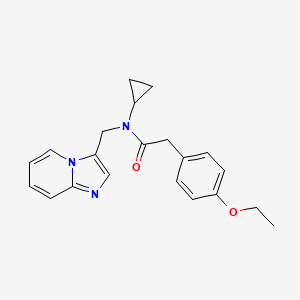 molecular formula C21H23N3O2 B2942941 N-cyclopropyl-2-(4-ethoxyphenyl)-N-(imidazo[1,2-a]pyridin-3-ylmethyl)acetamide CAS No. 1448044-55-0
