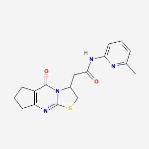 N-(6-methylpyridin-2-yl)-2-(5-oxo-2,3,5,6,7,8-hexahydrocyclopenta[d]thiazolo[3,2-a]pyrimidin-3-yl)acetamide