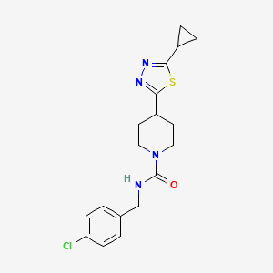 N-(4-chlorobenzyl)-4-(5-cyclopropyl-1,3,4-thiadiazol-2-yl)piperidine-1-carboxamide