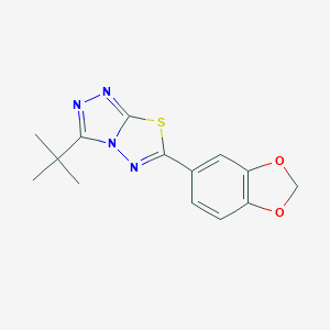 6-(1,3-Benzodioxol-5-yl)-3-tert-butyl[1,2,4]triazolo[3,4-b][1,3,4]thiadiazole