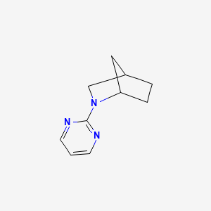 molecular formula C10H13N3 B2942963 2-Pyrimidin-2-yl-2-azabicyclo[2.2.1]heptane CAS No. 1864779-50-9