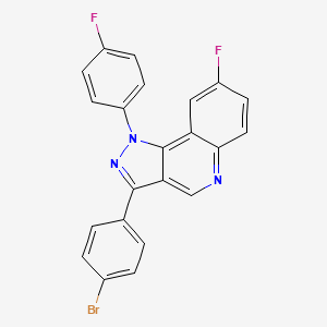 molecular formula C22H12BrF2N3 B2942982 3-(4-bromophenyl)-8-fluoro-1-(4-fluorophenyl)-1H-pyrazolo[4,3-c]quinoline CAS No. 901030-64-6