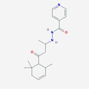 molecular formula C19H27N3O2 B2942997 N'-[4-oxo-4-(2,6,6-trimethylcyclohex-3-en-1-yl)butan-2-yl]pyridine-4-carbohydrazide CAS No. 1005110-47-3