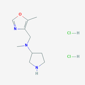molecular formula C10H19Cl2N3O B2943003 二盐酸 N-甲基-N-[(5-甲基-1,3-恶唑-4-基)甲基]吡咯烷-3-胺 CAS No. 2219371-30-7