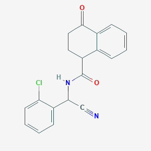 molecular formula C19H15ClN2O2 B2943010 N-[(2-Chlorophenyl)-cyanomethyl]-4-oxo-2,3-dihydro-1H-naphthalene-1-carboxamide CAS No. 1825606-78-7