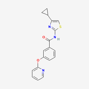 N-(4-cyclopropylthiazol-2-yl)-3-(pyridin-2-yloxy)benzamide