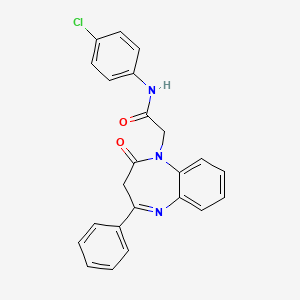 N-(4-chlorophenyl)-2-(2-oxo-4-phenyl-2,3-dihydro-1H-1,5-benzodiazepin-1-yl)acetamide