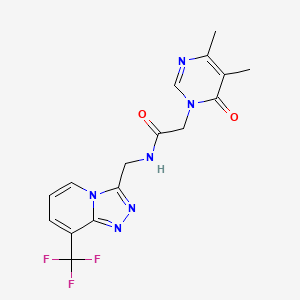2-(4,5-dimethyl-6-oxopyrimidin-1(6H)-yl)-N-((8-(trifluoromethyl)-[1,2,4]triazolo[4,3-a]pyridin-3-yl)methyl)acetamide