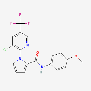 1-[3-chloro-5-(trifluoromethyl)-2-pyridinyl]-N-(4-methoxyphenyl)-1H-pyrrole-2-carboxamide