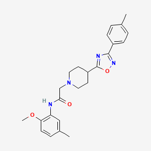 N-(2-methoxy-5-methylphenyl)-2-{4-[3-(4-methylphenyl)-1,2,4-oxadiazol-5-yl]piperidin-1-yl}acetamide