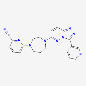 6-[4-(3-Pyridin-3-yl-[1,2,4]triazolo[4,3-b]pyridazin-6-yl)-1,4-diazepan-1-yl]pyridine-2-carbonitrile