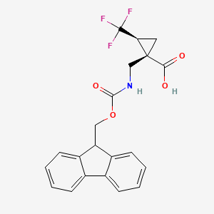 (1S,2S)-1-[(9H-Fluoren-9-ylmethoxycarbonylamino)methyl]-2-(trifluoromethyl)cyclopropane-1-carboxylic acid
