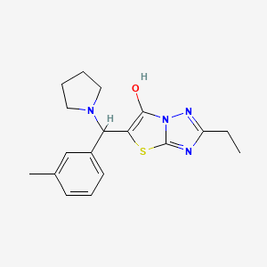 B2943043 2-Ethyl-5-(pyrrolidin-1-yl(m-tolyl)methyl)thiazolo[3,2-b][1,2,4]triazol-6-ol CAS No. 898361-33-6