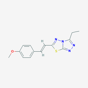 3-ethyl-6-[(E)-2-(4-methoxyphenyl)ethenyl][1,2,4]triazolo[3,4-b][1,3,4]thiadiazole