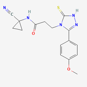 N-(1-cyanocyclopropyl)-3-[3-(4-methoxyphenyl)-5-sulfanyl-4H-1,2,4-triazol-4-yl]propanamide