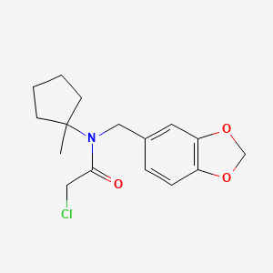 N-(1,3-Benzodioxol-5-ylmethyl)-2-chloro-N-(1-methylcyclopentyl)acetamide