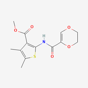 Methyl 2-(2,3-dihydro-1,4-dioxine-5-carbonylamino)-4,5-dimethylthiophene-3-carboxylate