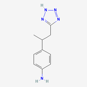 molecular formula C10H13N5 B2943096 4-[1-(2H-Tetrazol-5-yl)propan-2-yl]aniline CAS No. 2551120-34-2