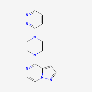 2-Methyl-4-(4-pyridazin-3-ylpiperazin-1-yl)pyrazolo[1,5-a]pyrazine