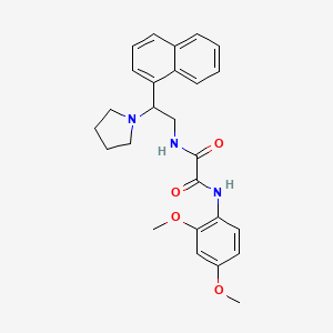 N1-(2,4-dimethoxyphenyl)-N2-(2-(naphthalen-1-yl)-2-(pyrrolidin-1-yl)ethyl)oxalamide