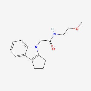 2-(2,3-dihydrocyclopenta[b]indol-4(1H)-yl)-N-(2-methoxyethyl)acetamide
