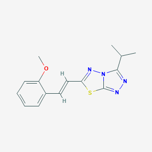 2-[2-(3-Isopropyl[1,2,4]triazolo[3,4-b][1,3,4]thiadiazol-6-yl)vinyl]phenyl methyl ether