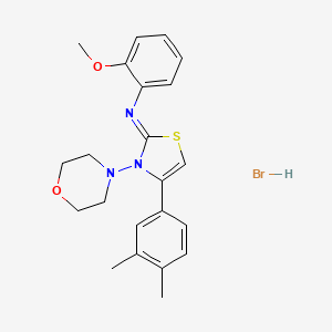 (Z)-N-(4-(3,4-dimethylphenyl)-3-morpholinothiazol-2(3H)-ylidene)-2-methoxyaniline hydrobromide