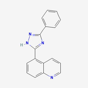 molecular formula C17H12N4 B2943145 5-(5-phenyl-1H-1,2,4-triazol-3-yl)quinoline CAS No. 1354953-00-6