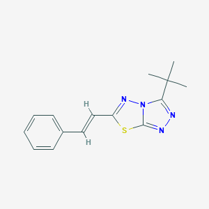 molecular formula C15H16N4S B294315 3-Tert-butyl-6-(2-phenylvinyl)[1,2,4]triazolo[3,4-b][1,3,4]thiadiazole 