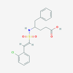 4-[[(E)-2-(2-Chlorophenyl)ethenyl]sulfonylamino]-5-phenylpentanoic acid