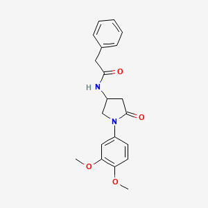 molecular formula C20H22N2O4 B2943160 N-(1-(3,4-dimethoxyphenyl)-5-oxopyrrolidin-3-yl)-2-phenylacetamide CAS No. 900997-28-6