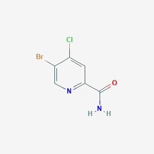 molecular formula C6H4BrClN2O B2943162 5-Bromo-4-chloropyridine-2-carboxamide CAS No. 1807013-53-1