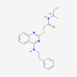 N-(sec-butyl)-2-((4-(phenethylamino)quinazolin-2-yl)thio)acetamide