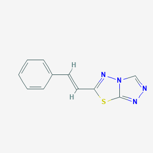 molecular formula C11H8N4S B294317 6-(2-Phenylvinyl)[1,2,4]triazolo[3,4-b][1,3,4]thiadiazole 