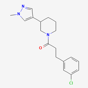 3-(3-Chlorophenyl)-1-[3-(1-methylpyrazol-4-yl)piperidin-1-yl]propan-1-one