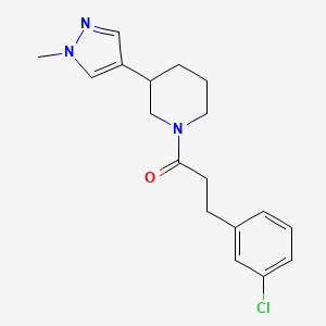 3-(3-chlorophenyl)-1-[3-(1-methyl-1H-pyrazol-4-yl)piperidin-1-yl]propan-1-one