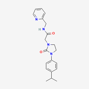 molecular formula C20H24N4O2 B2943174 2-(3-(4-isopropylphenyl)-2-oxoimidazolidin-1-yl)-N-(pyridin-2-ylmethyl)acetamide CAS No. 1251544-68-9