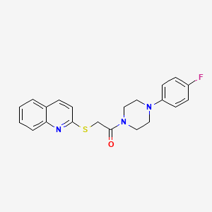 molecular formula C21H20FN3OS B2943177 1-(4-(4-Fluorophenyl)piperazin-1-yl)-2-(quinolin-2-ylthio)ethanone CAS No. 852698-79-4
