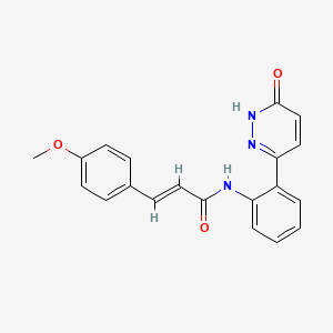 (E)-3-(4-methoxyphenyl)-N-(2-(6-oxo-1,6-dihydropyridazin-3-yl)phenyl)acrylamide