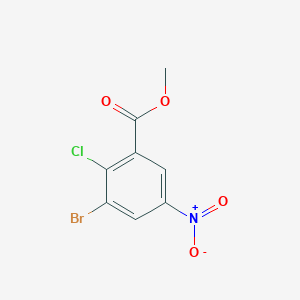 molecular formula C8H5BrClNO4 B2943200 3-溴-2-氯-5-硝基苯甲酸甲酯 CAS No. 1507488-40-5