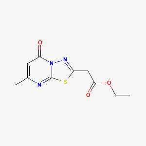 Ethyl (7-methyl-5-oxo-5H-[1,3,4]thiadiazolo[3,2-a]pyrimidin-2-yl)acetate