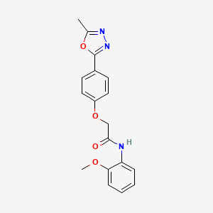 molecular formula C18H17N3O4 B2943205 N-(2-methoxyphenyl)-2-[4-(5-methyl-1,3,4-oxadiazol-2-yl)phenoxy]acetamide CAS No. 946275-29-2