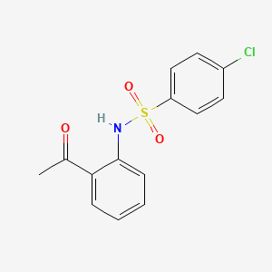 molecular formula C14H12ClNO3S B2943207 N-(2-acetylphenyl)-4-chlorobenzenesulfonamide CAS No. 303152-31-0