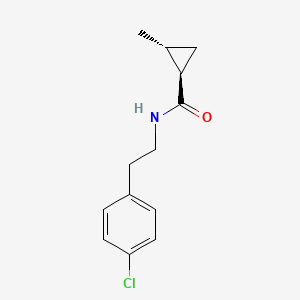 molecular formula C13H16ClNO B2943208 (1R,2R)-N-[2-(4-氯苯基)乙基]-2-甲基环丙烷-1-甲酰胺 CAS No. 2223091-39-0
